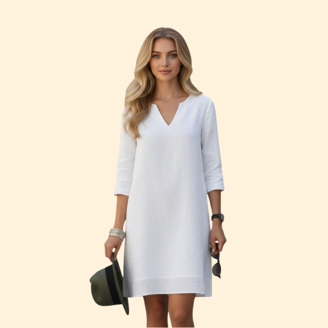 Women's V-Neck Knee-Length Dress