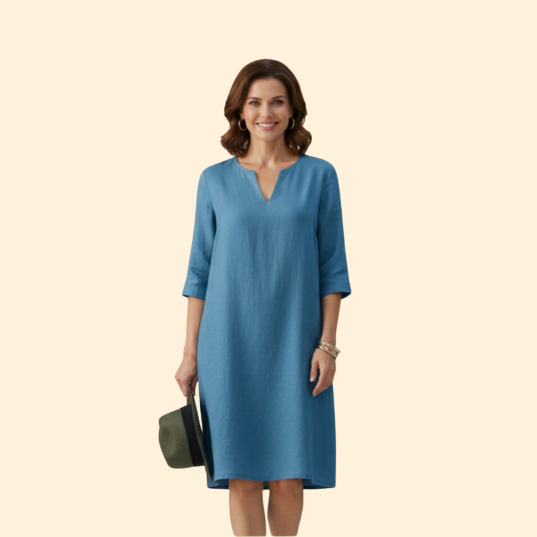 Women's V-Neck Knee-Length Dress