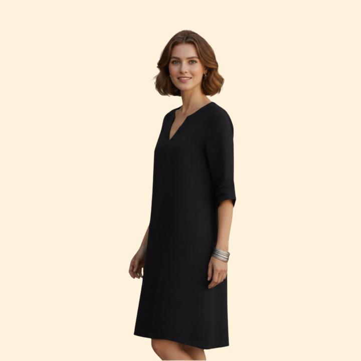 Women's V-Neck Knee-Length Dress