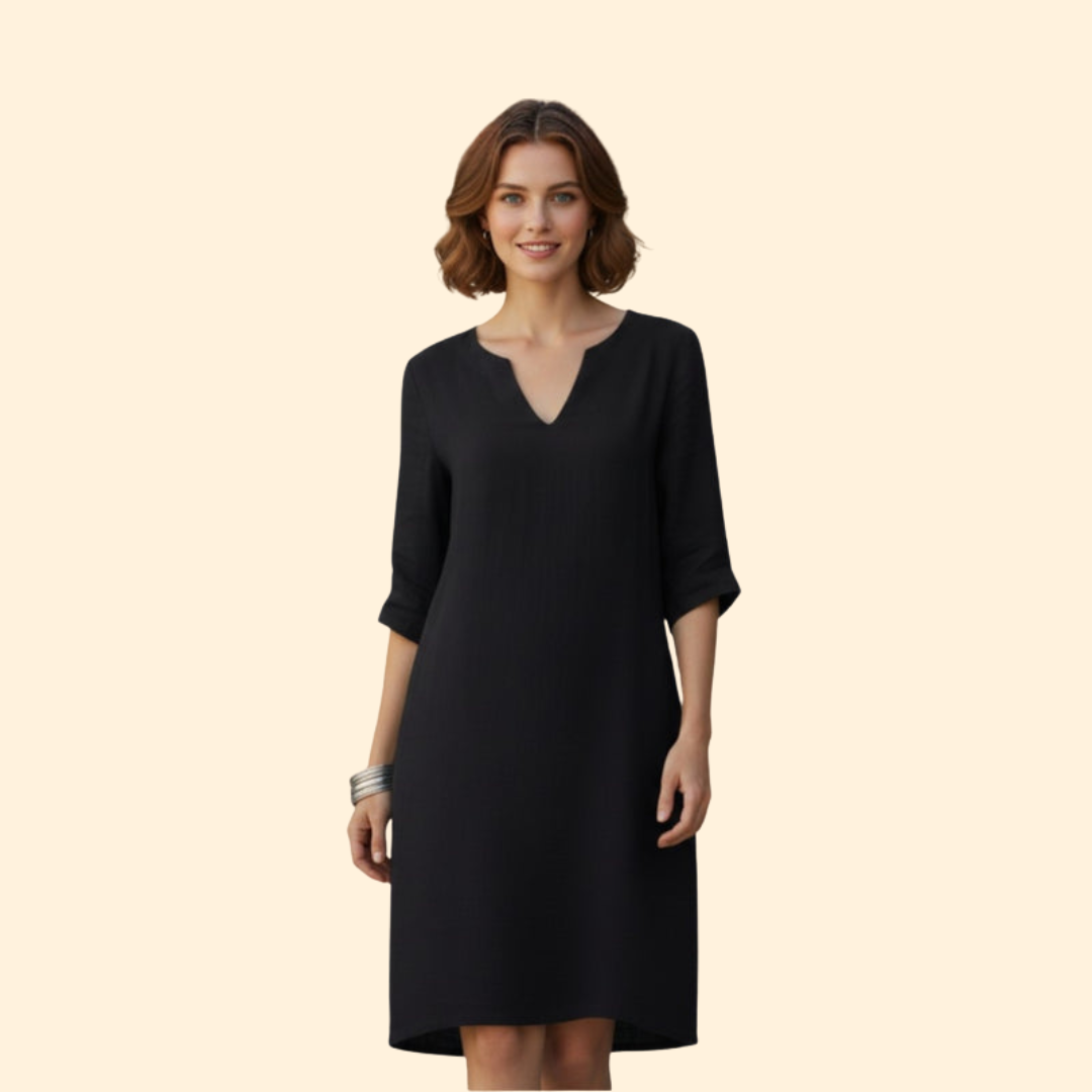 Women's V-Neck Knee-Length Dress