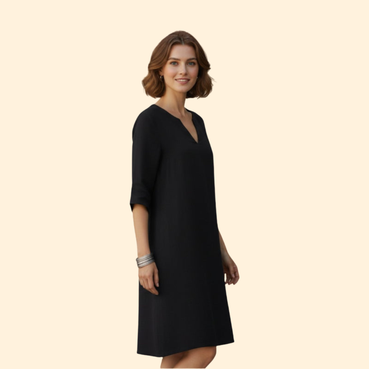 Women's V-Neck Knee-Length Dress