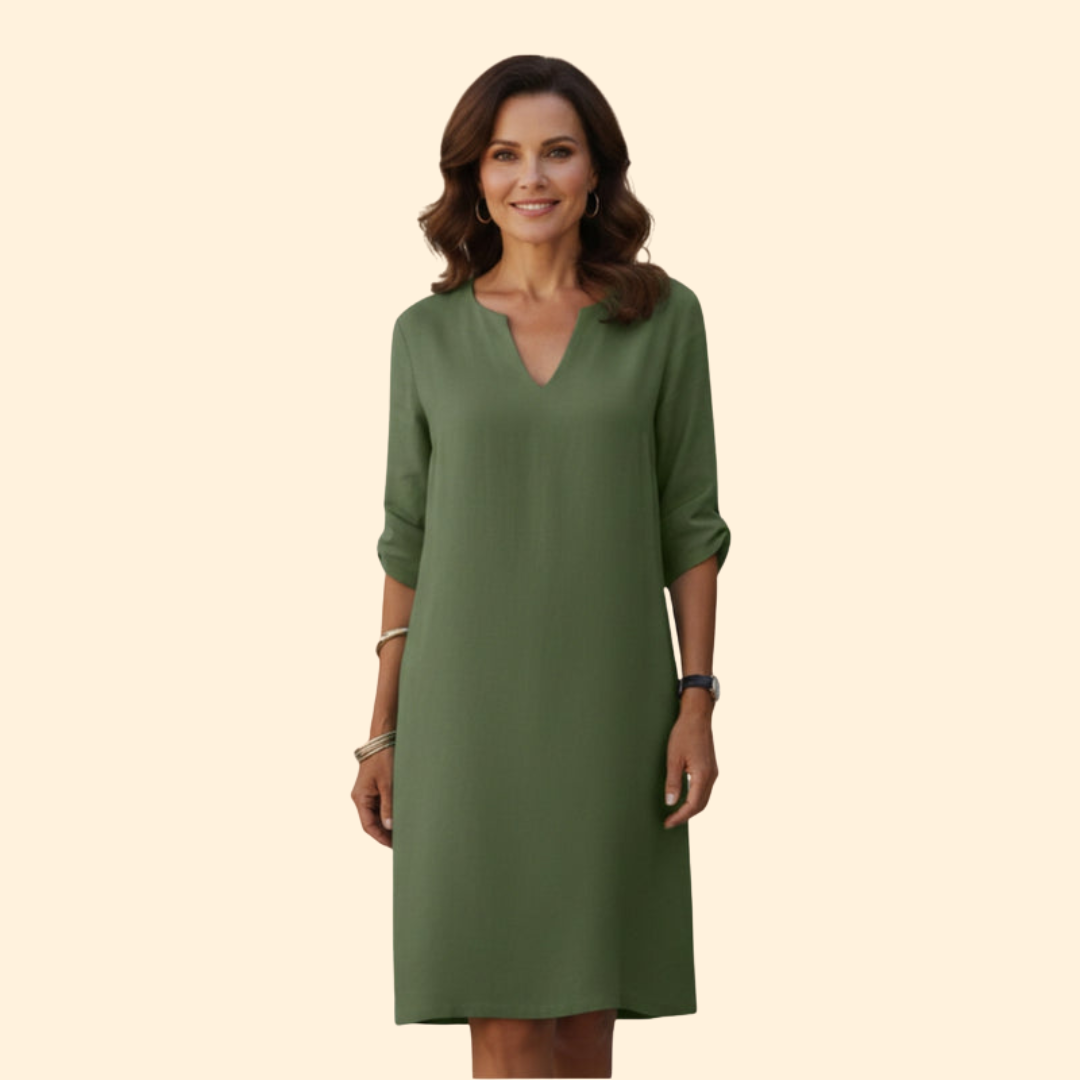 Women's V-Neck Knee-Length Dress