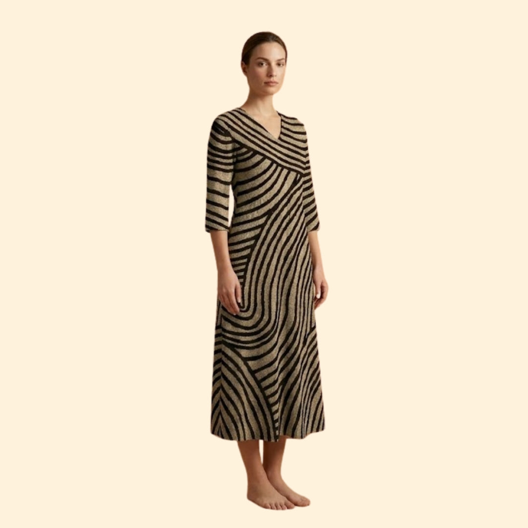 Women's V-Neck Pocket Dress