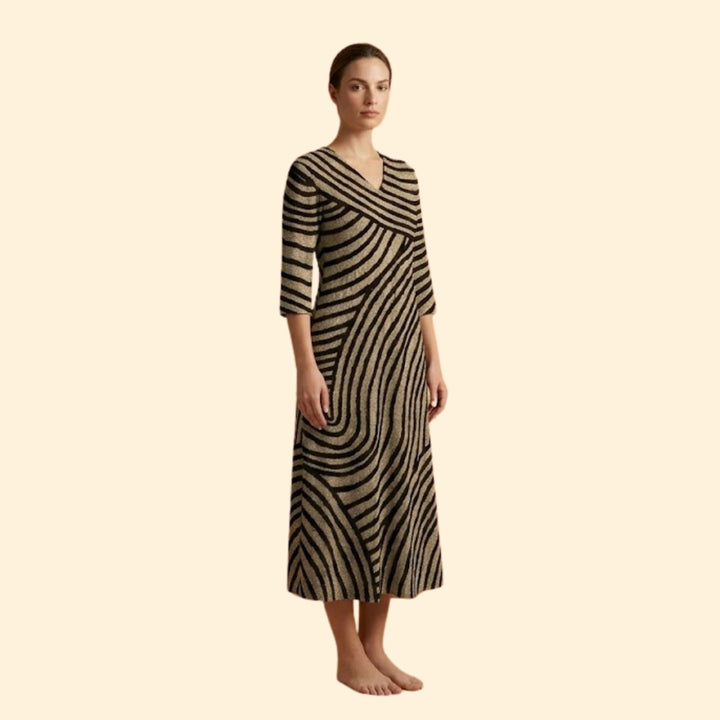 Women's V-Neck Pocket Dress