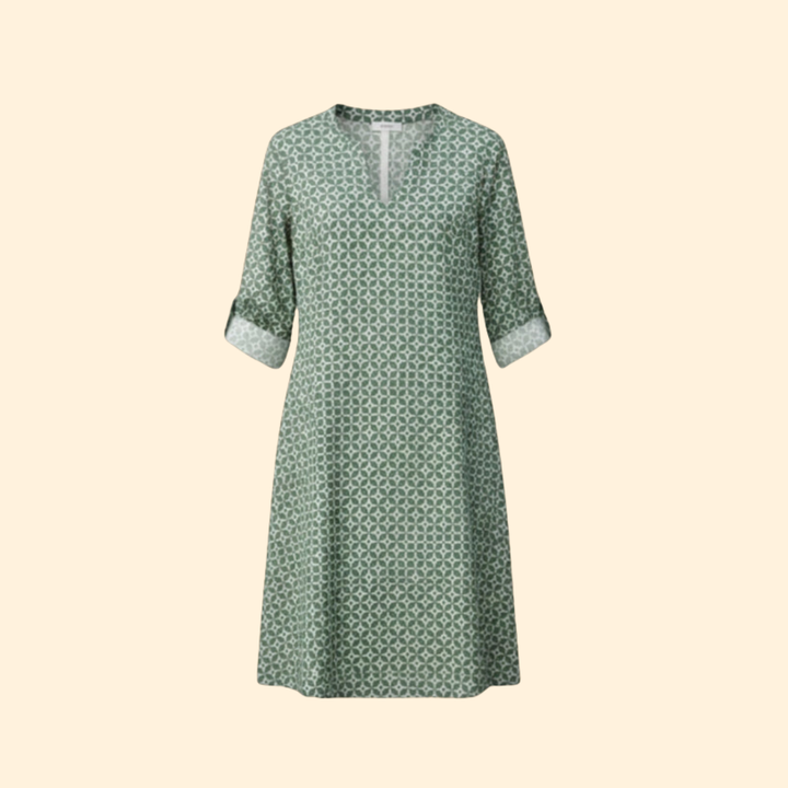 Women's V-Neck Printed Dress
