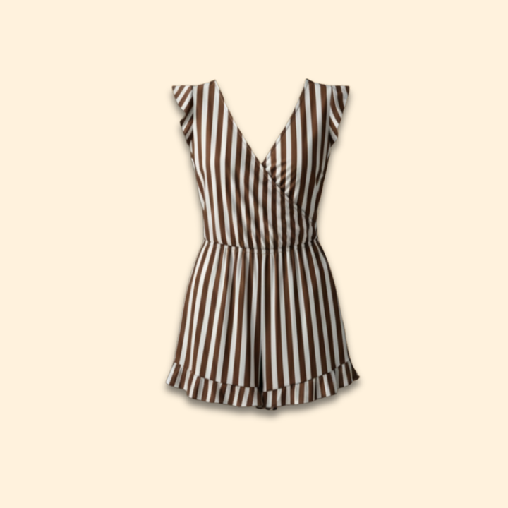 Women's V-Neck Swimsuit with Built-In Bra