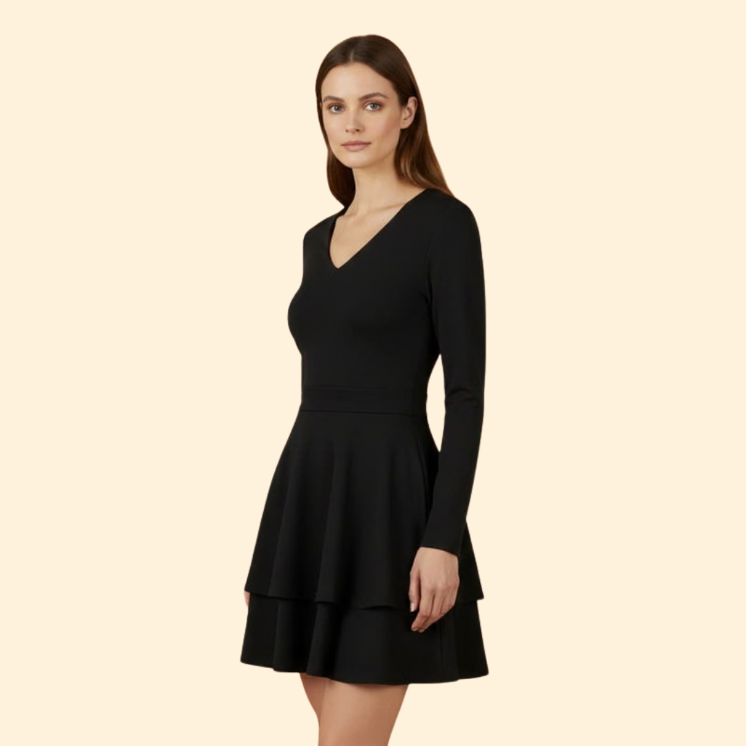 Women’s V-neck Flared Dress