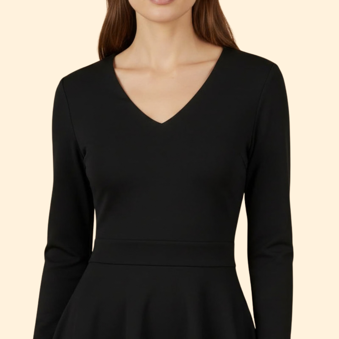 Women’s V-neck Flared Dress