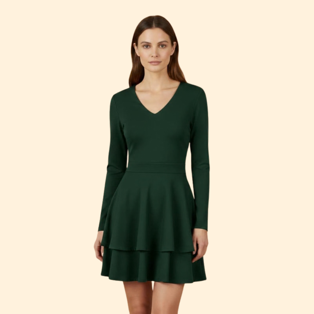 Women’s V-neck Flared Dress