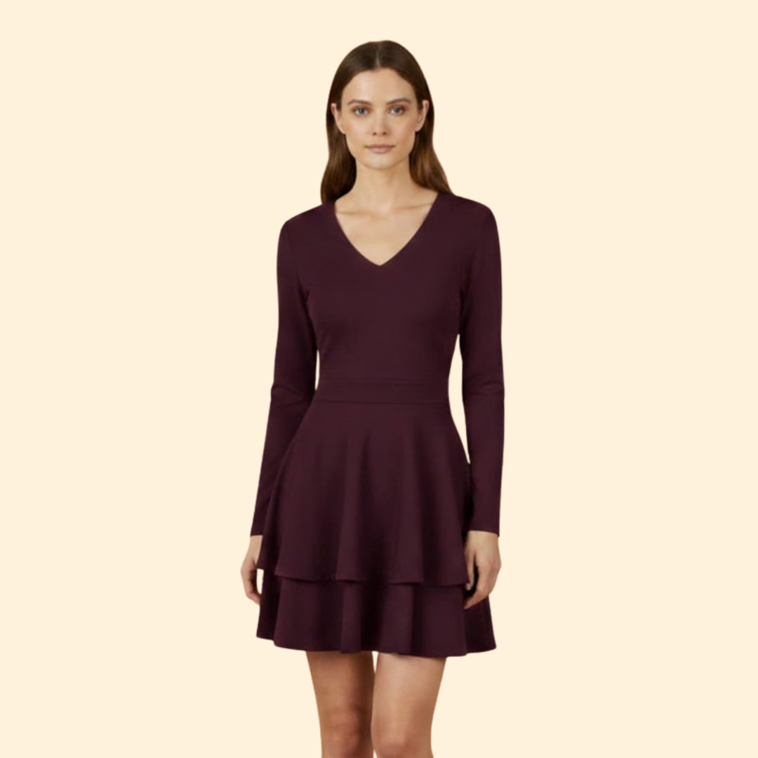 Women’s V-neck Flared Dress