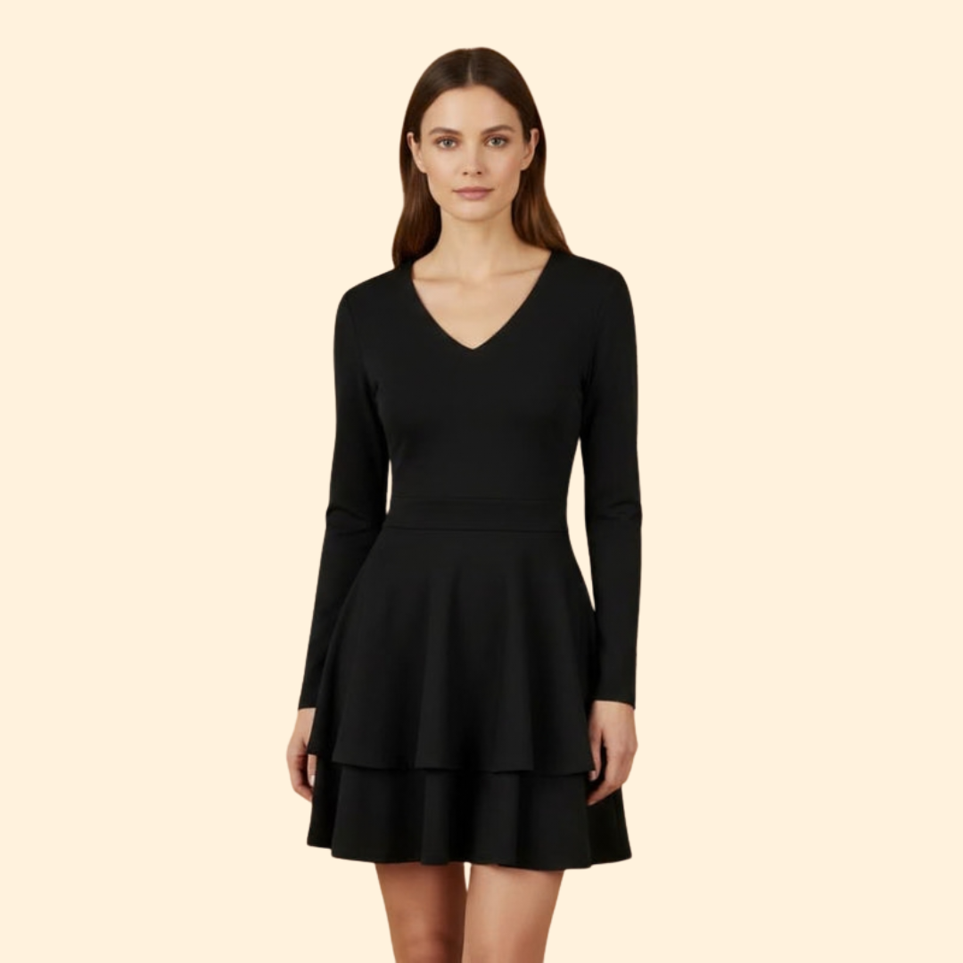 Women’s V-neck Flared Dress