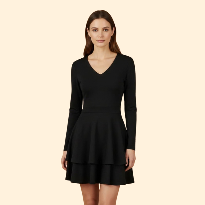 Women’s V-neck Flared Dress