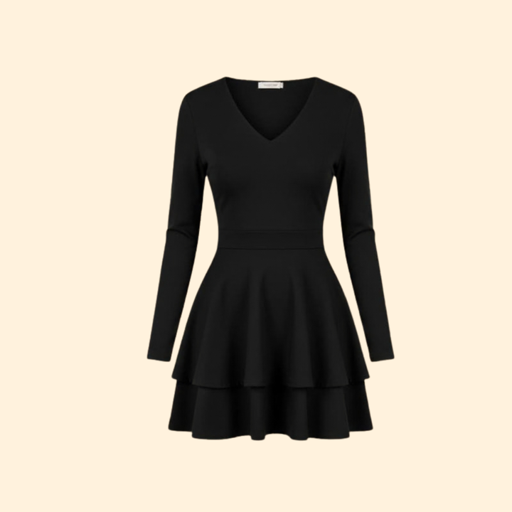 Women’s V-neck Flared Dress