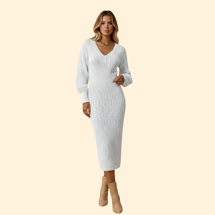 Women’s V-neck Knit Dress
