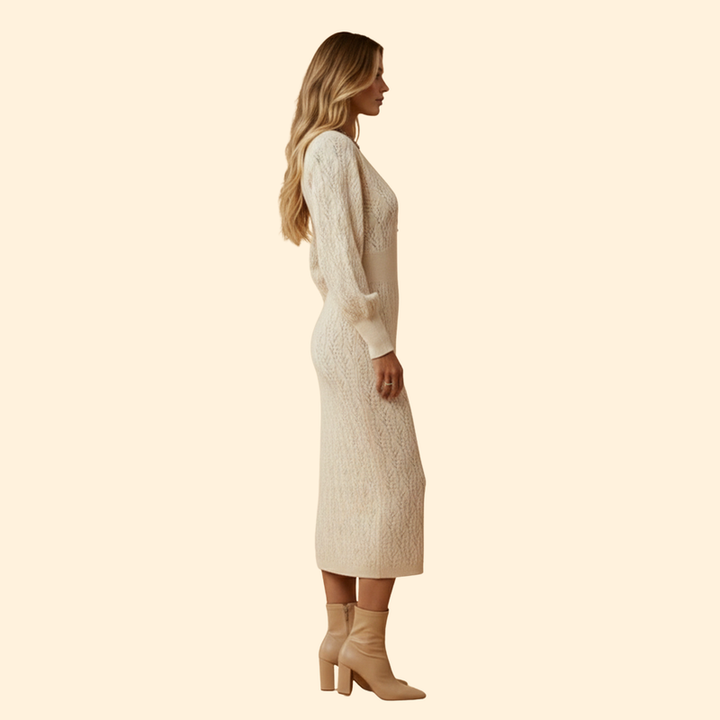 Women’s V-neck Knit Dress