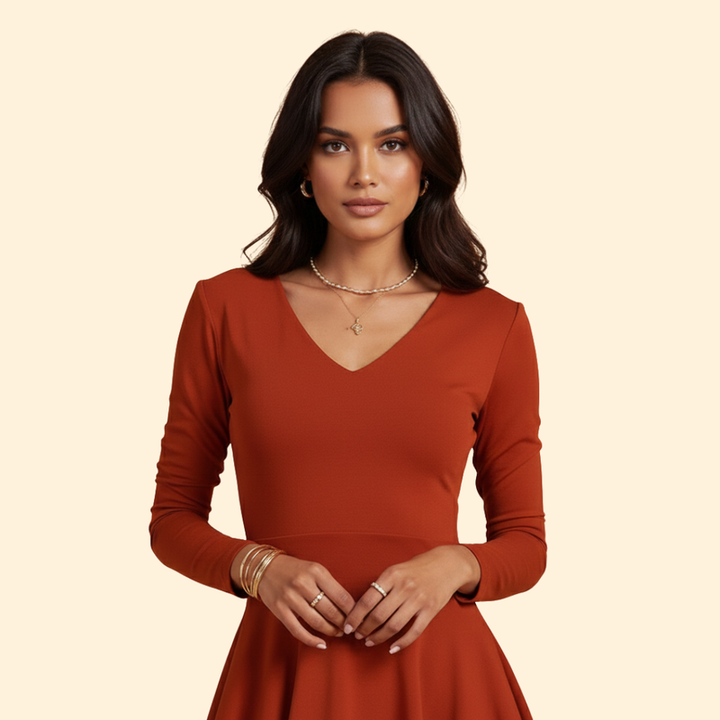 Women’s V-neck Tiered Dress