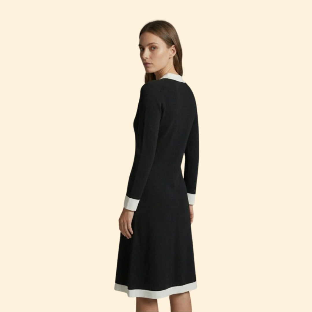 Women’s V Neck Button Dress