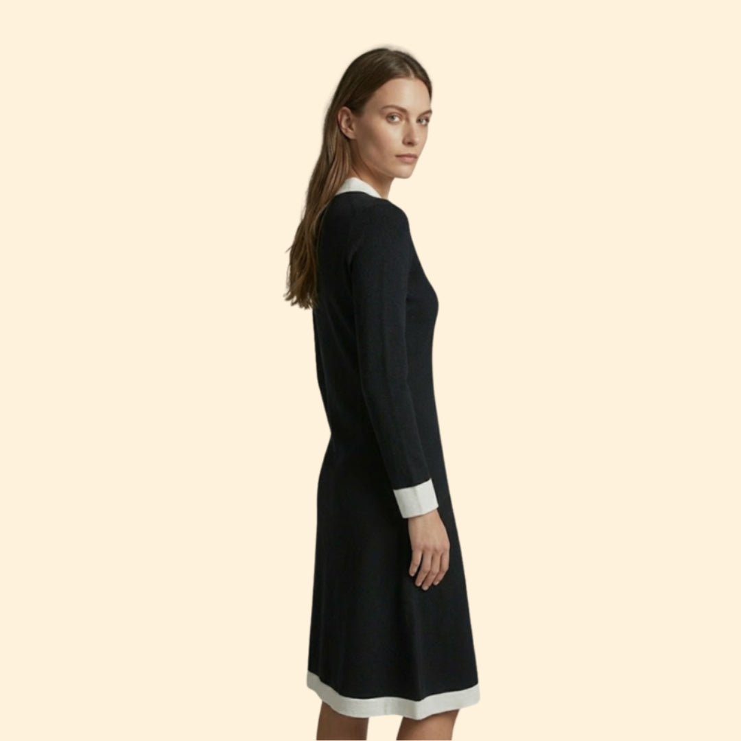 Women’s V Neck Button Dress
