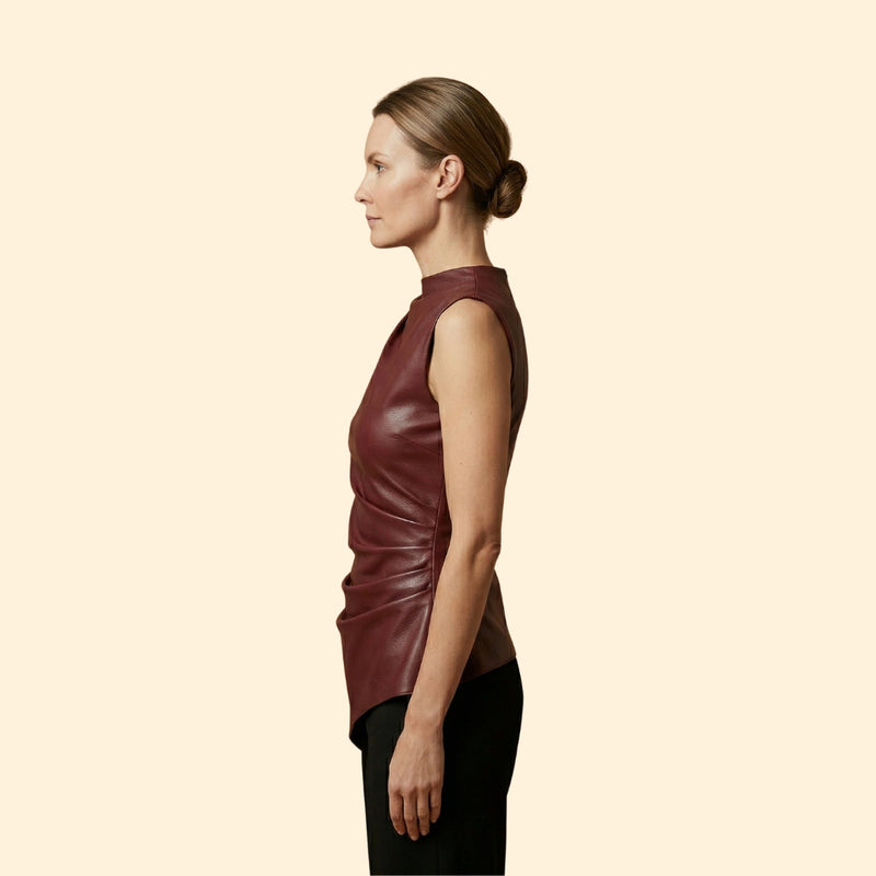 Women's Vegan Leather Top