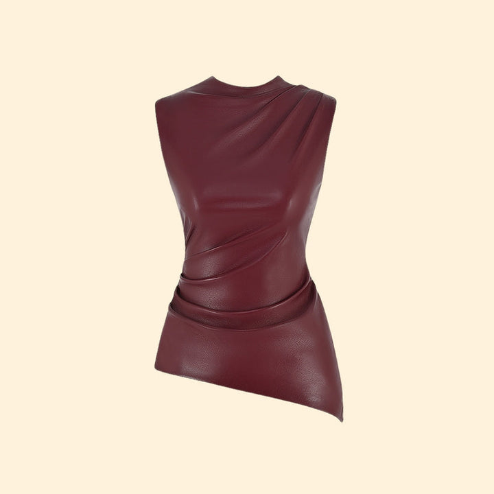 Women's Vegan Leather Top