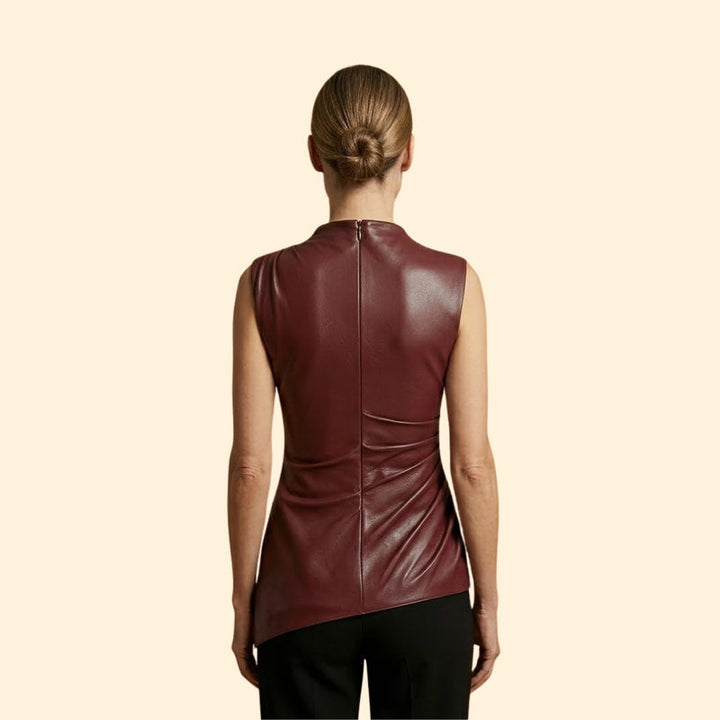 Women's Vegan Leather Top