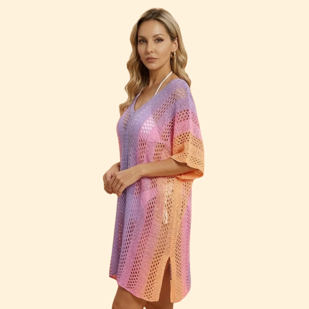 Women's Vibrant Crochet Beach Tunic
