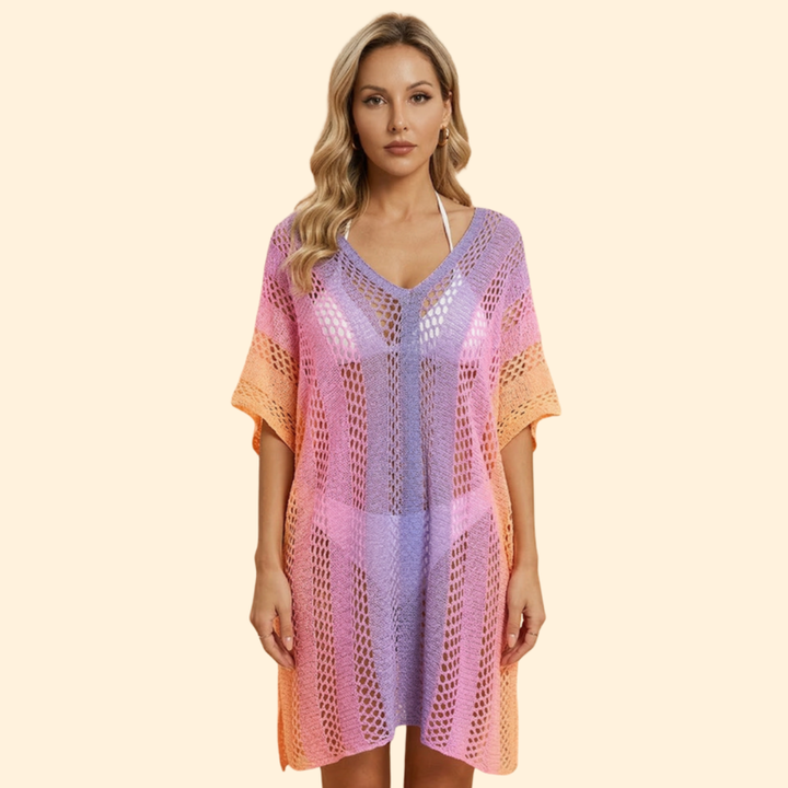 Women's Vibrant Crochet Beach Tunic