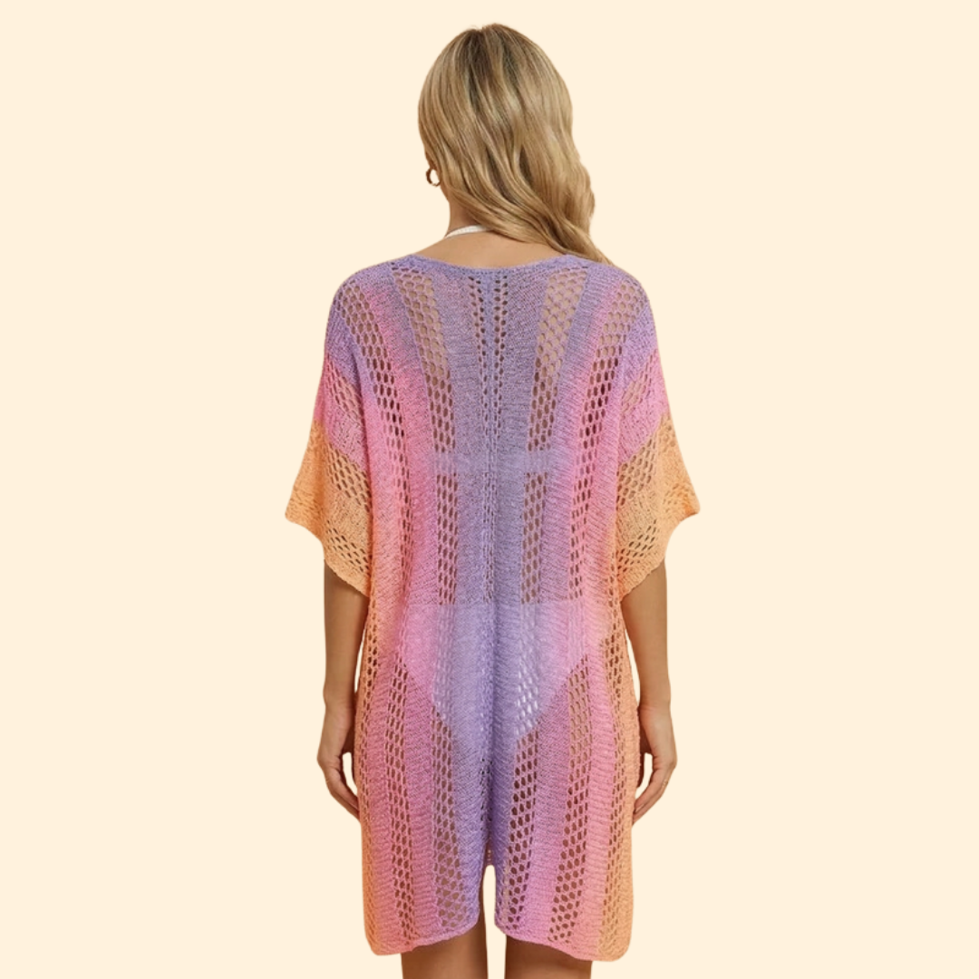 Women's Vibrant Crochet Beach Tunic