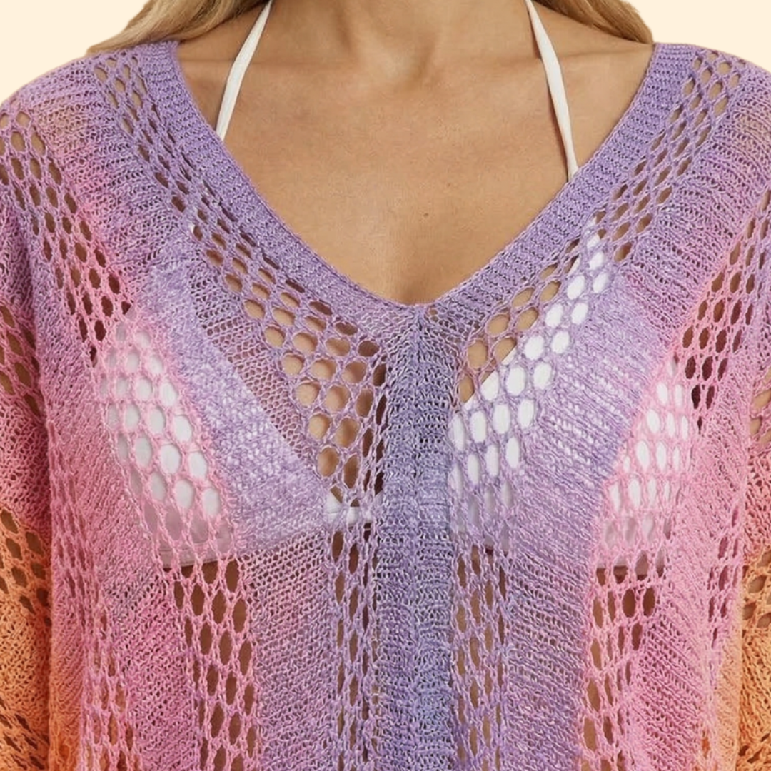 Women's Vibrant Crochet Beach Tunic