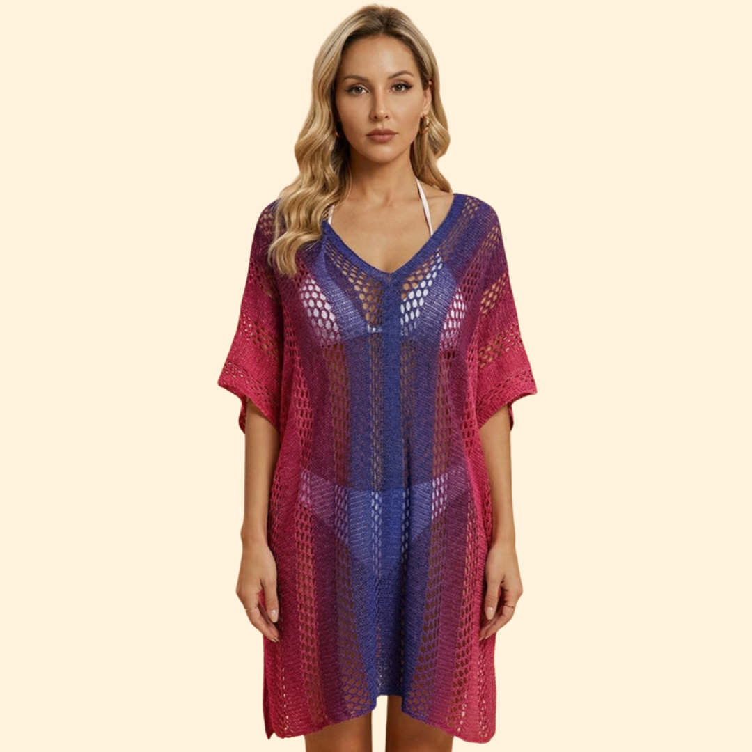 Women's Vibrant Crochet Beach Tunic