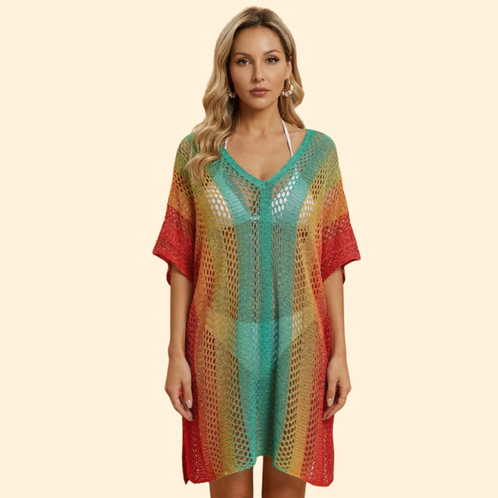 Women's Vibrant Crochet Beach Tunic