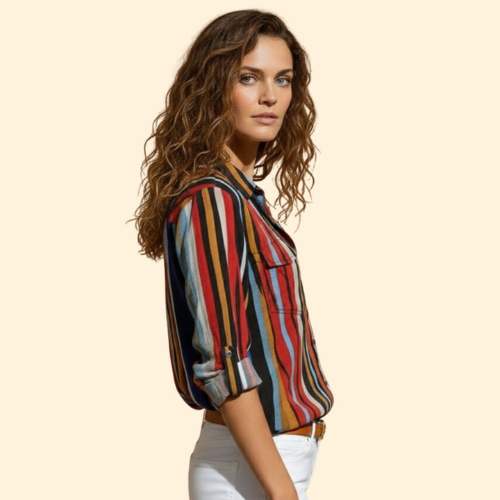 Women's Vibrant Floral Button Shirt