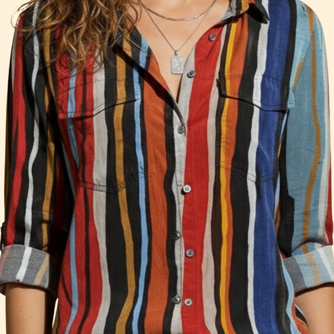 Women's Vibrant Floral Button Shirt