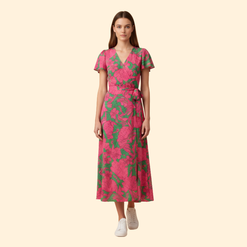 Women's Vibrant Floral Dress