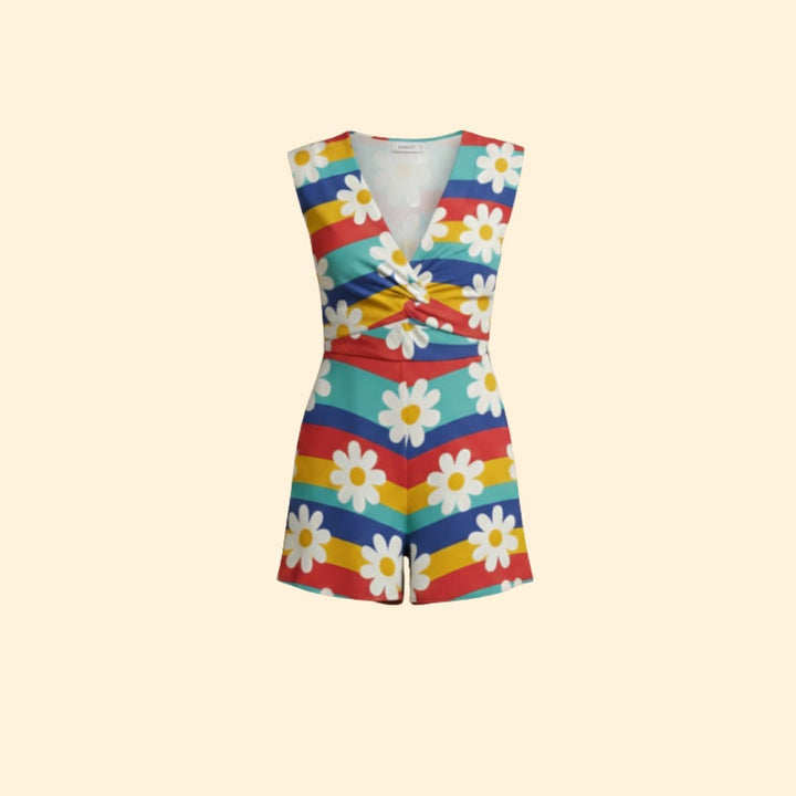 Women's Vibrant Floral Playsuit Style