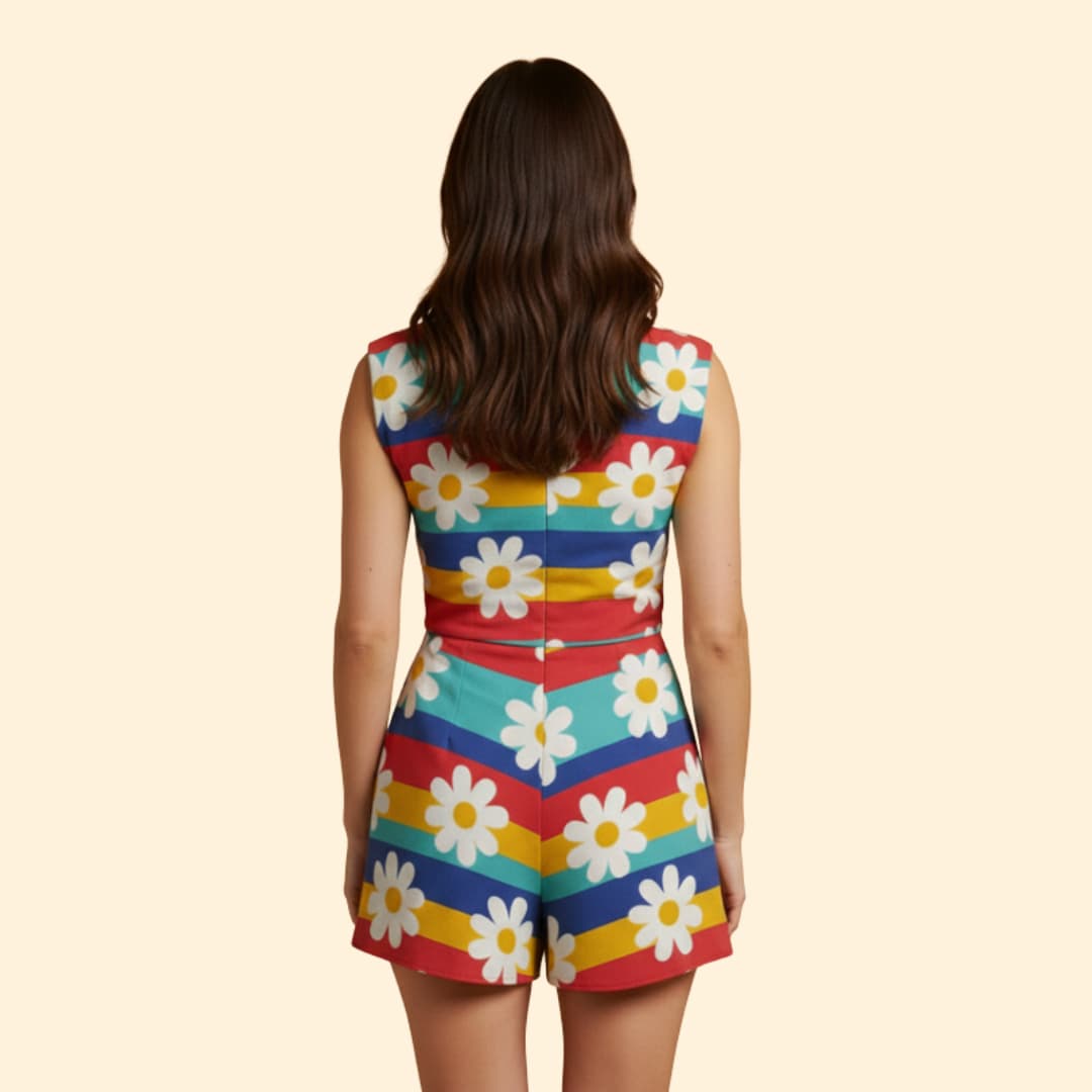 Women's Vibrant Floral Playsuit Style