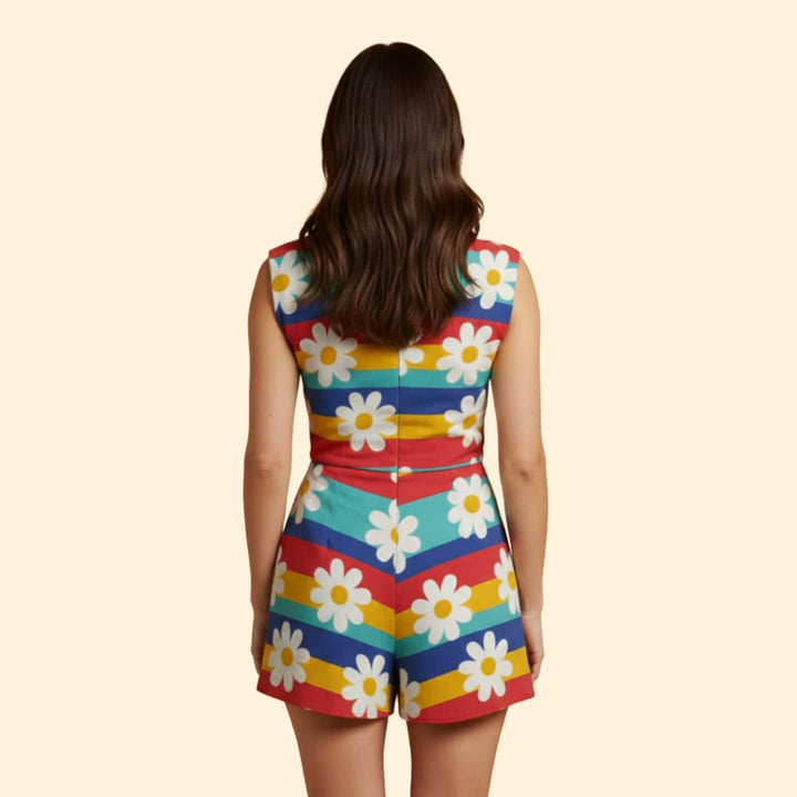 Women's Vibrant Floral Playsuit Style