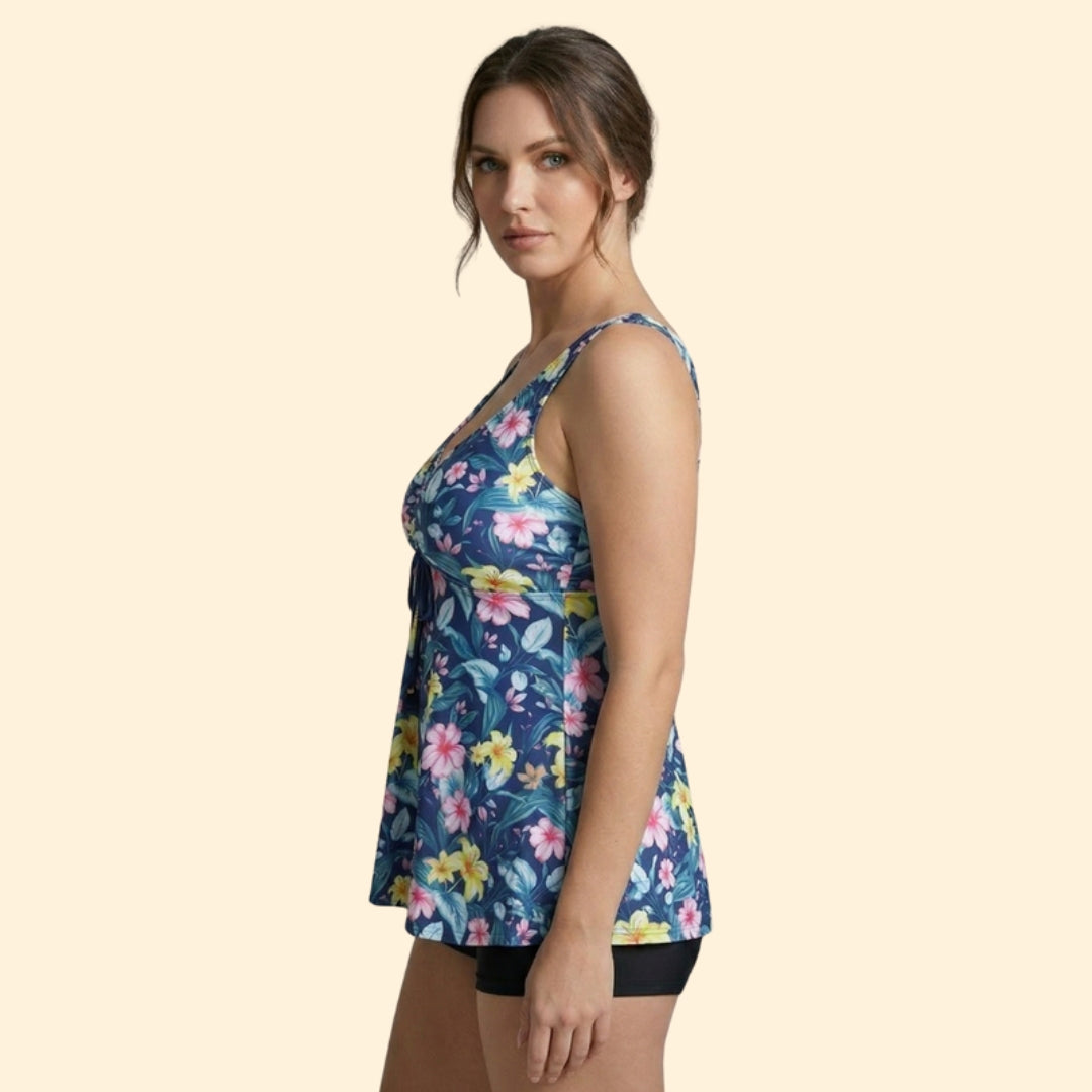Women's Vibrant Print Tankini Set