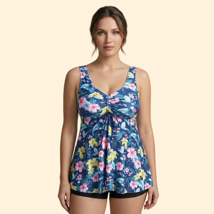 Women's Vibrant Print Tankini Set