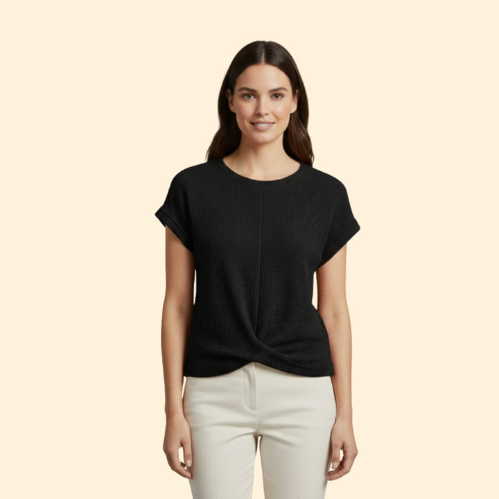 Women's Waffle Knit Twist T-Shirt
