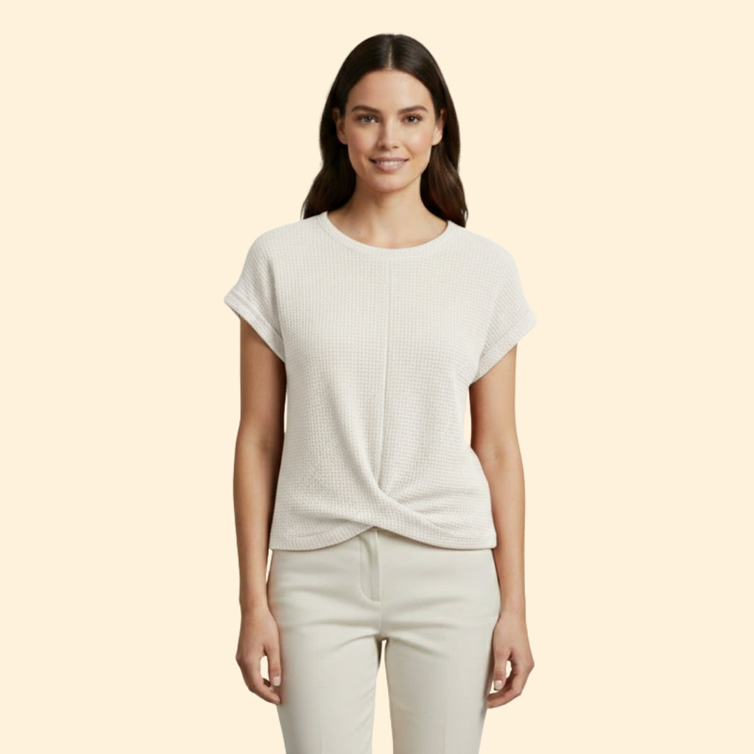 Women's Waffle Knit Twist T-Shirt