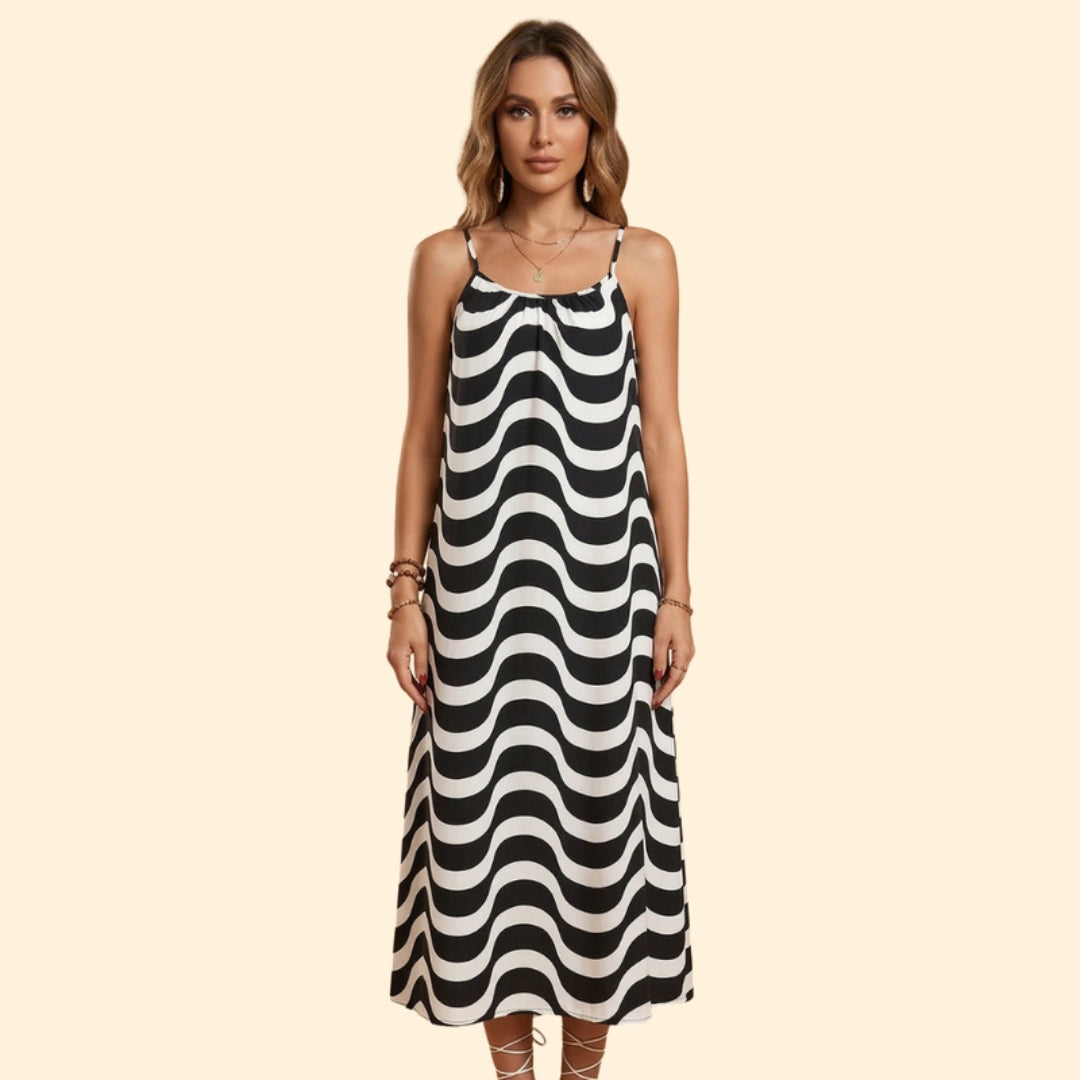 Women's Wavy Print Dress