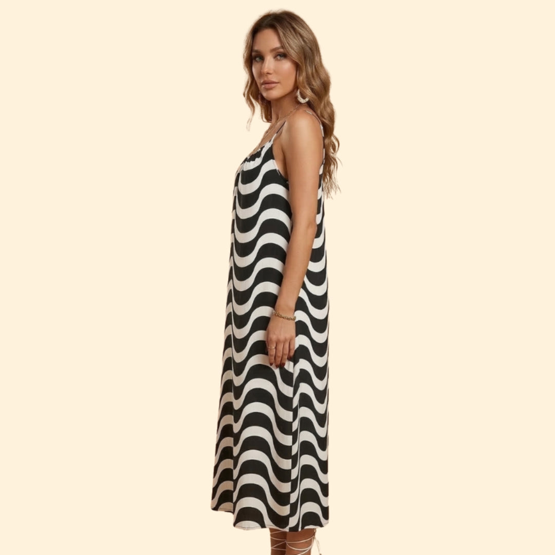 Women's Wavy Print Dress