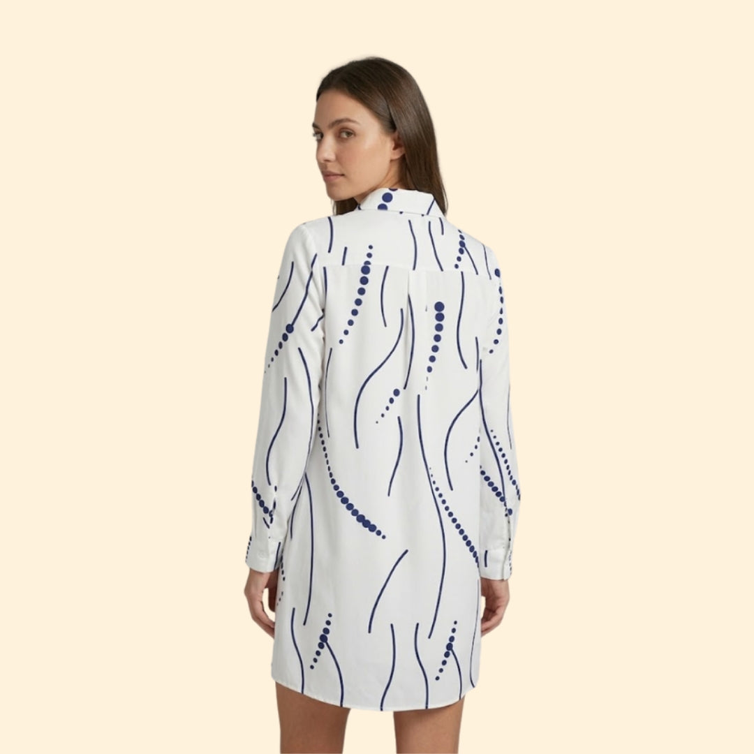 Women's Wavy Shirt Dress