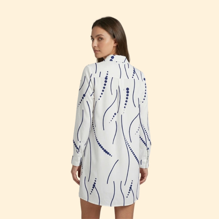 Women's Wavy Shirt Dress