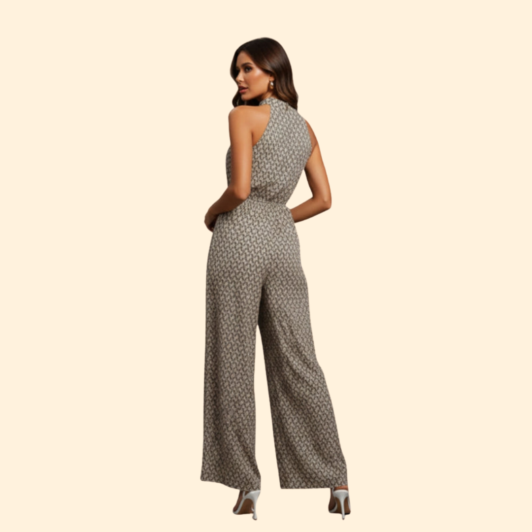 Women's Wide-Leg High Neck Jumpsuit