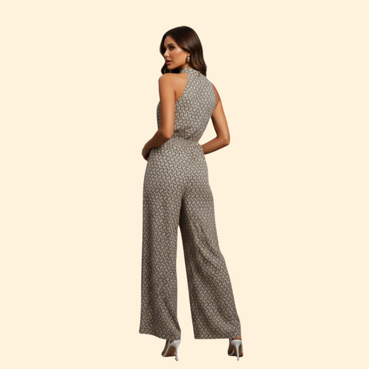 Women's Wide-Leg High Neck Jumpsuit