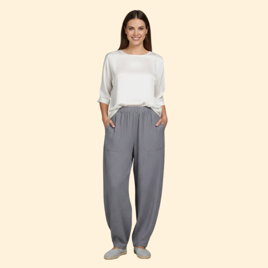 Women's Wide-Leg Palazzo Trousers with Pockets