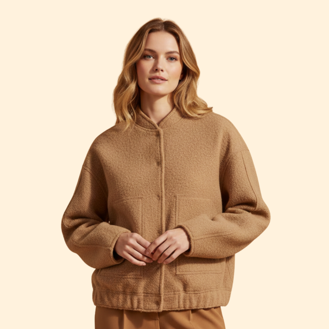 Women’s Wool Blend Bomber Jacket
