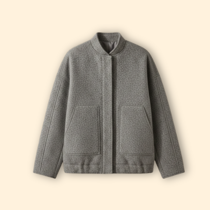 Women’s Wool Blend Bomber Jacket